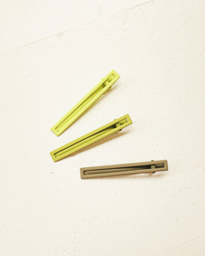 Lime Trio Hair Clips