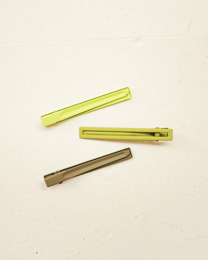 Lime Trio Hair Clips