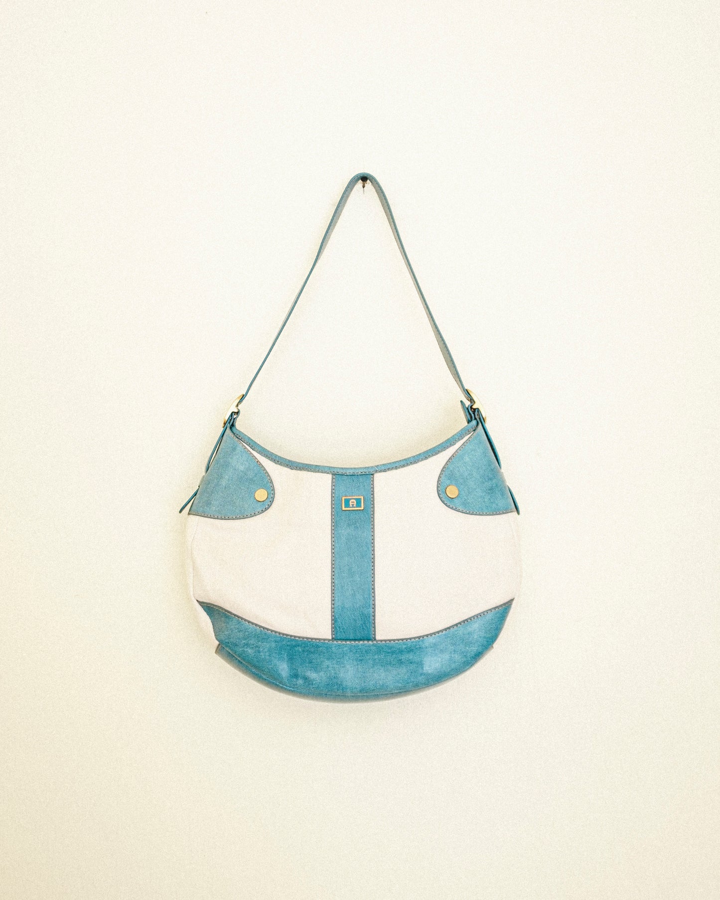 Aigner Linen Shoulder Bag
