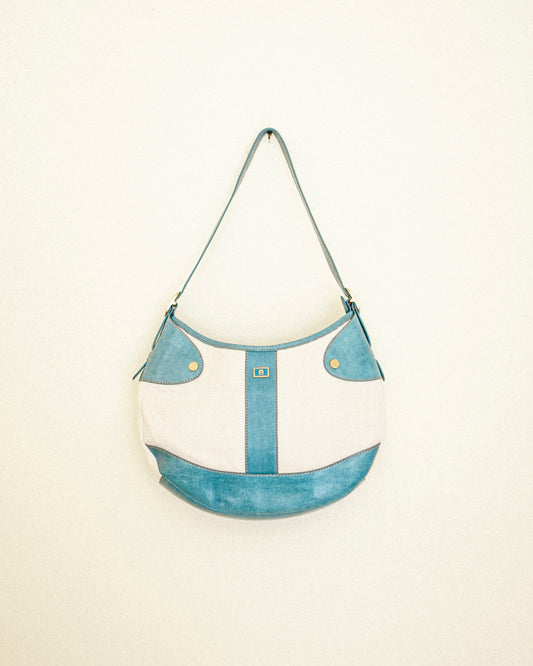 Aigner Linen Shoulder Bag