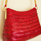 Cherry Wicker Shoulder Bag