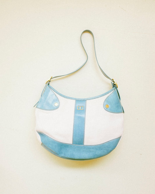 Aigner Linen Shoulder Bag
