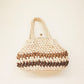 Striped Raffia Handbag
