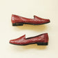 Burgundy Woven Loafers 8.5W