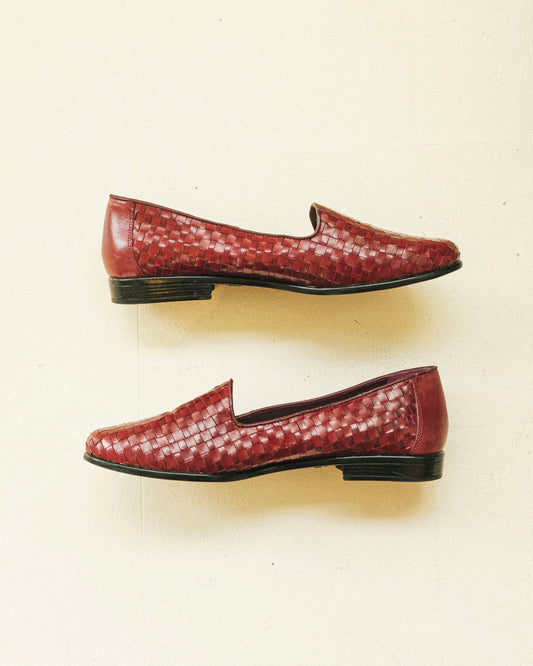 Burgundy Woven Loafers 8.5W