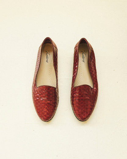 Burgundy Woven Loafers 8.5W