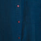 Indigo Linen Button Up