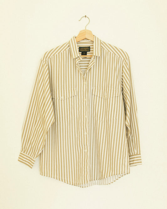 Neutral Stripe Button Up
