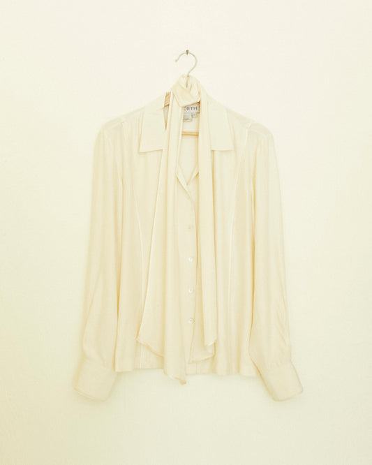 Creme Silk Blouse