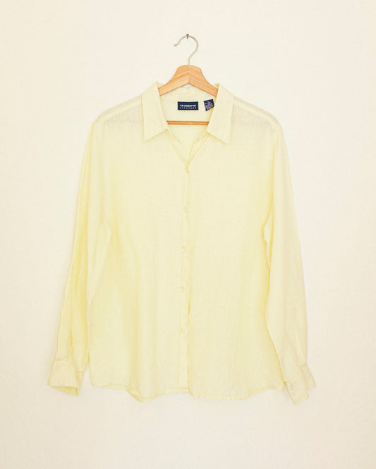 Citron Linen Button Up