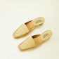 Almond Leather Slides 8