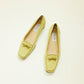 Chartreuse Suede Flats 5.5