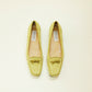 Chartreuse Suede Flats 5.5