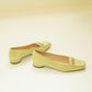 Chartreuse Suede Flats 5.5