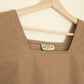 Taupe Square Neck Top