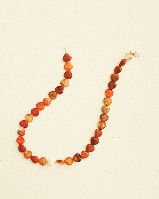 Carnelian Heart Necklace