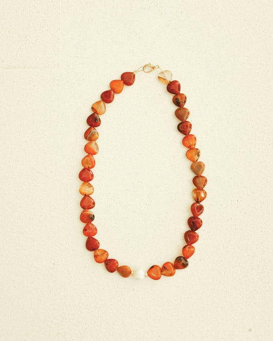 Carnelian Heart Necklace
