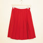 Red Pleated Skirt