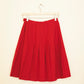 Red Pleated Skirt