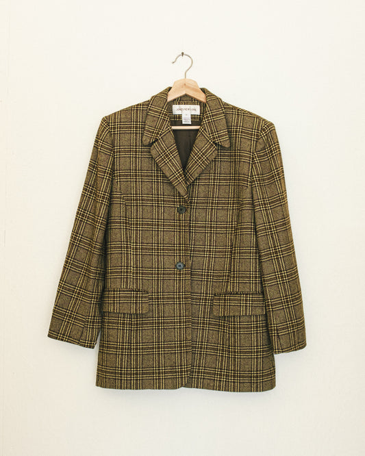 Pistachio Plaid Blazer