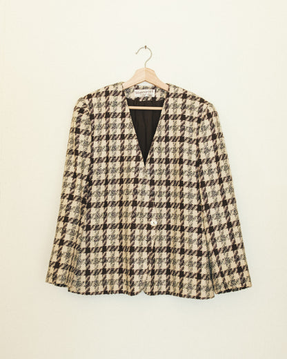 Mocha Houndstooth Jacket