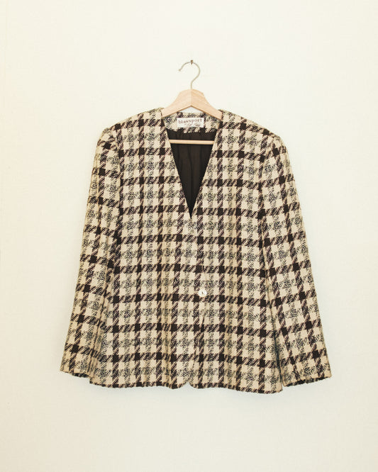 Mocha Houndstooth Jacket