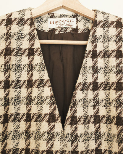 Mocha Houndstooth Jacket
