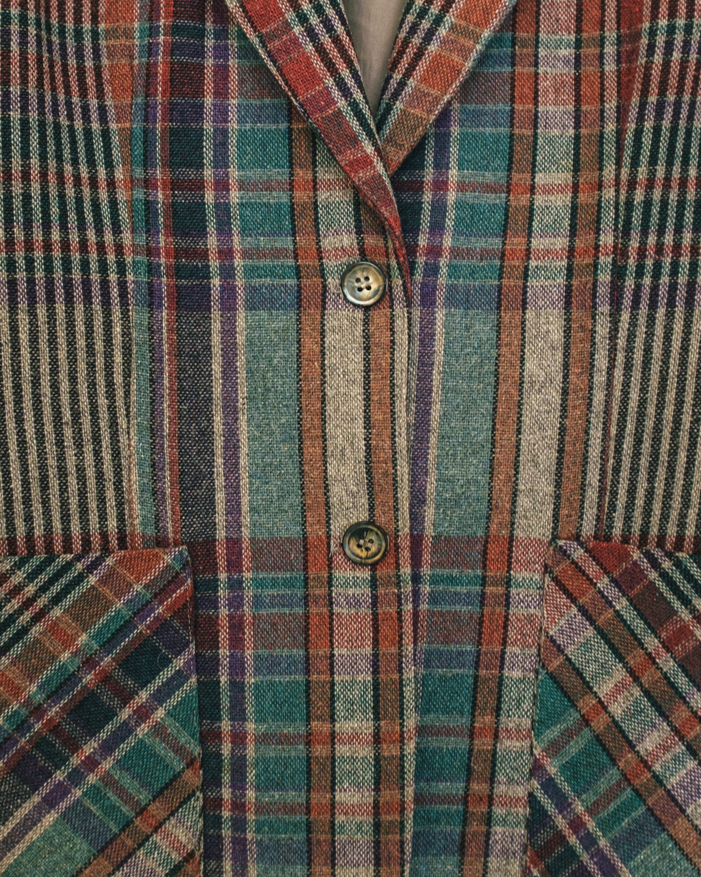 Stone Plaid Blazer