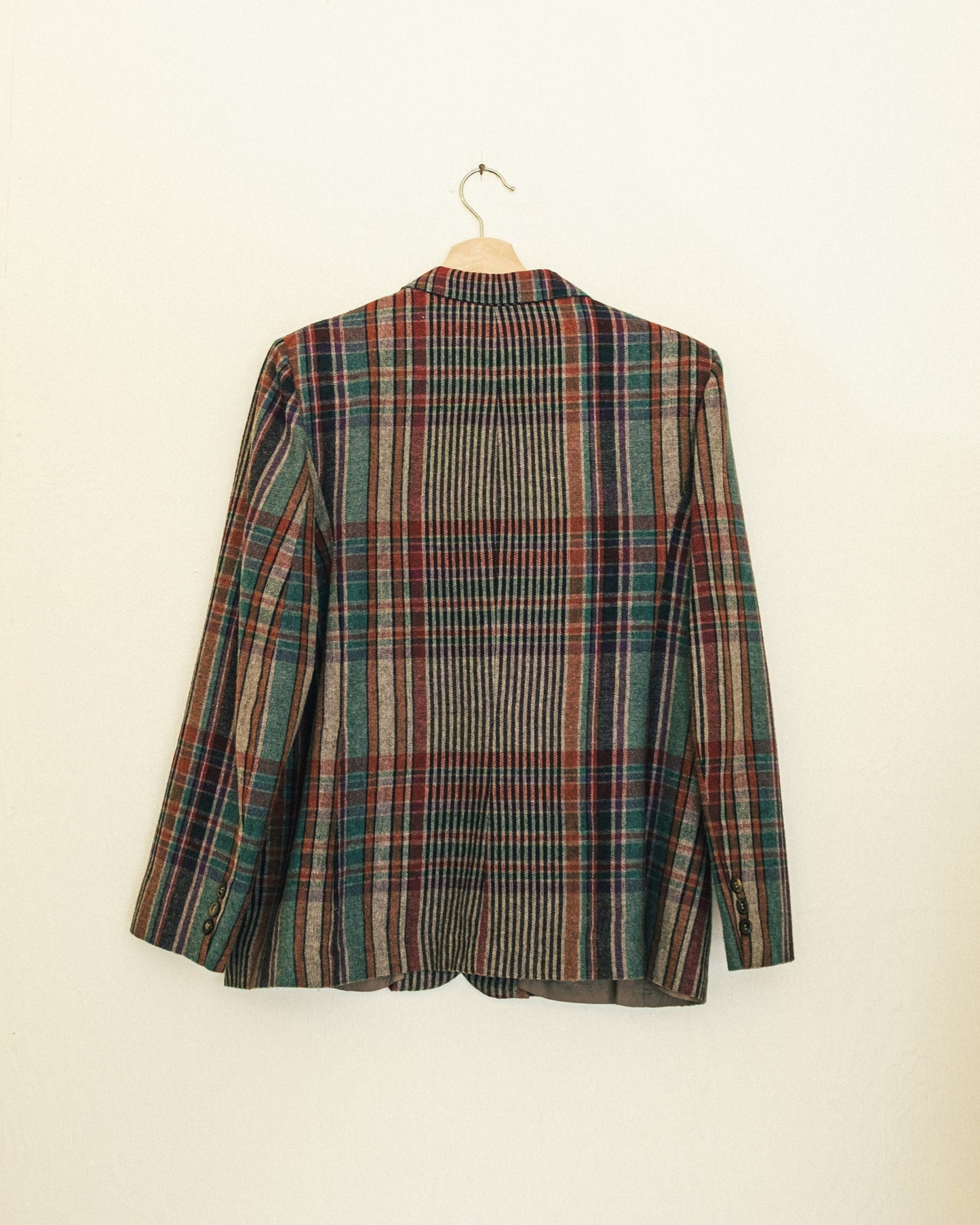 Stone Plaid Blazer