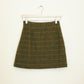 Olive Plaid Mini Skirt