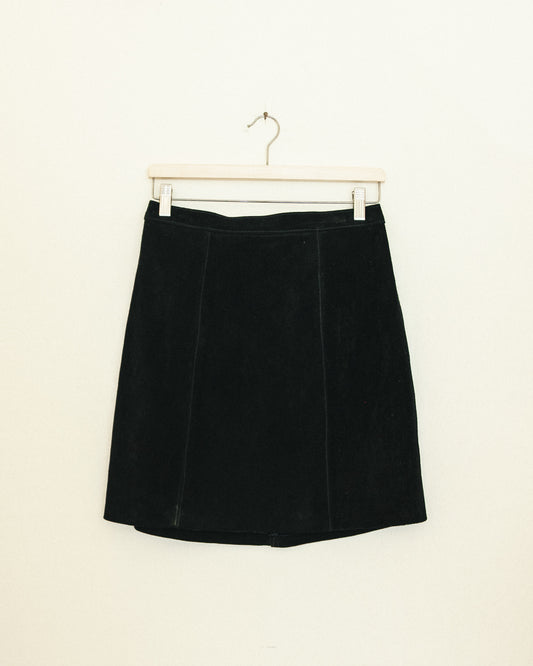 Black Suede Mini Skirt