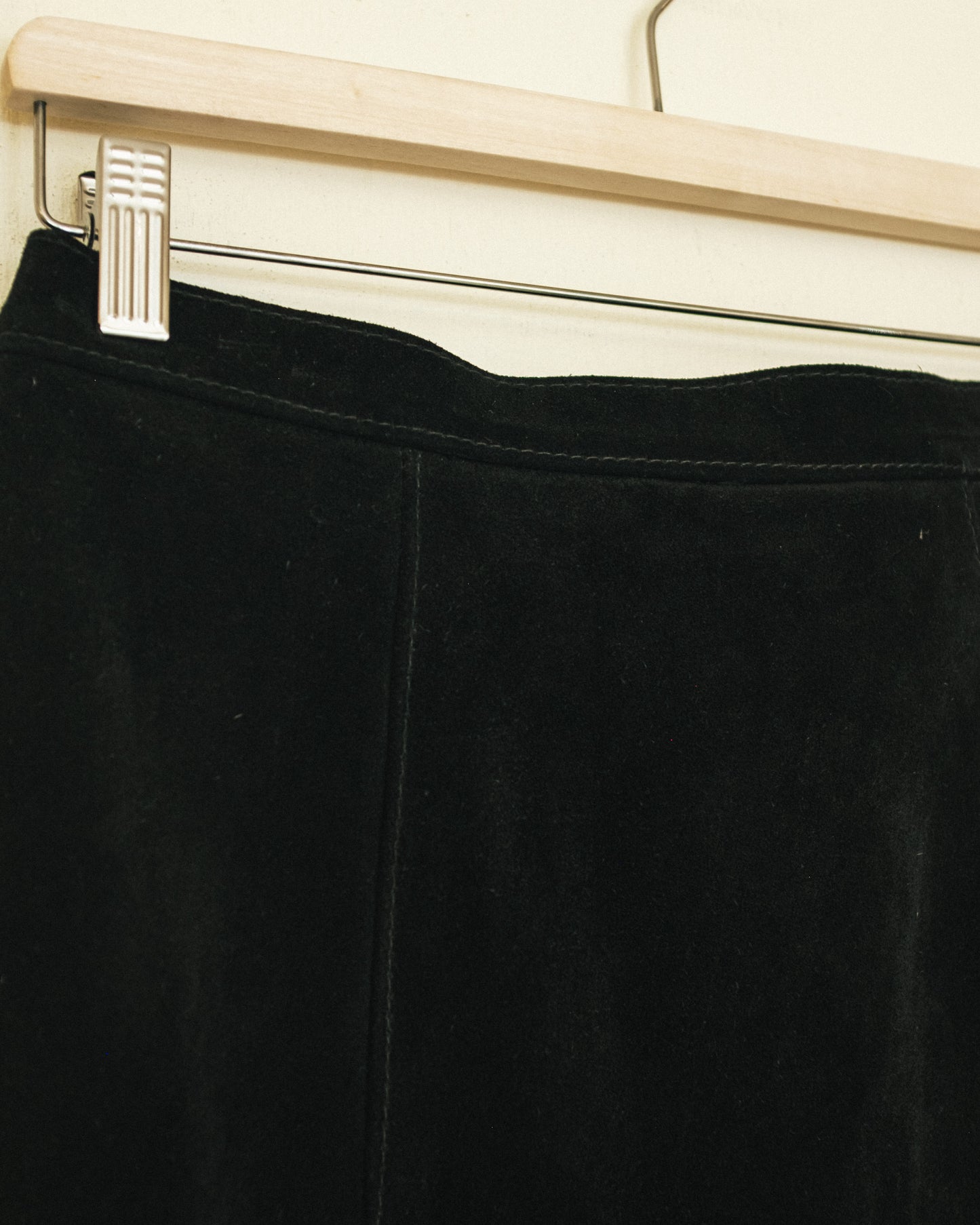 Black Suede Mini Skirt
