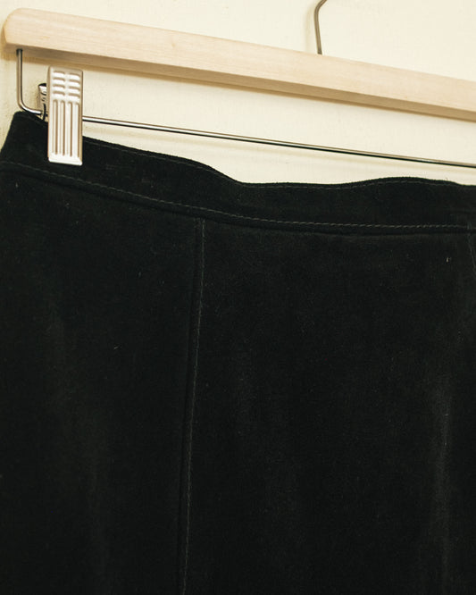 Black Suede Mini Skirt