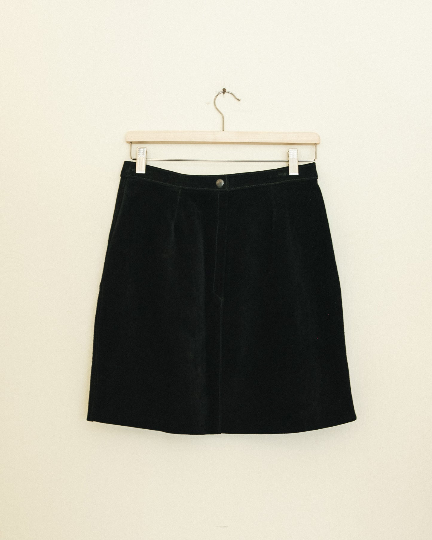 Black Suede Mini Skirt