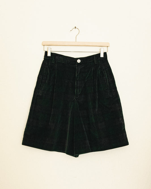 Plaid Corduroy Shorts