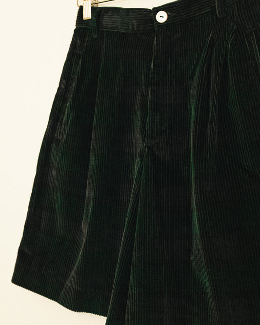 Plaid Corduroy Shorts