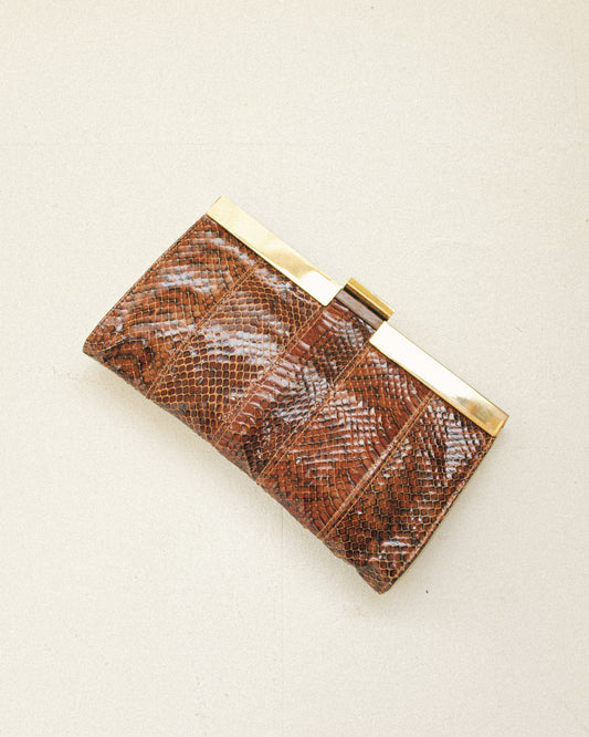 Dofan Snakeskin Clutch