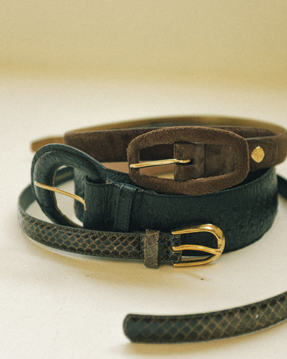 Walnut Suede Belt