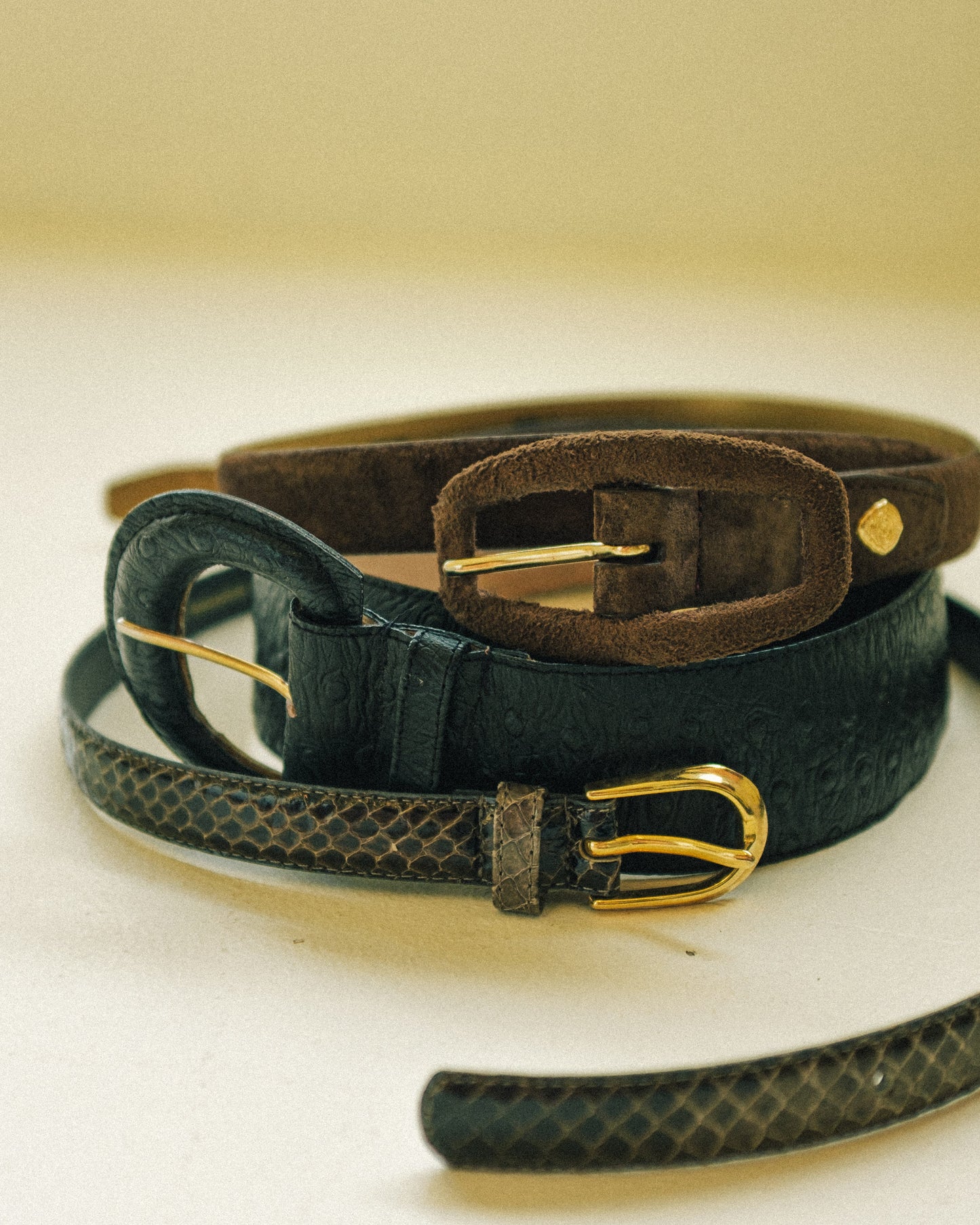 Skinny Snakeskin Belt