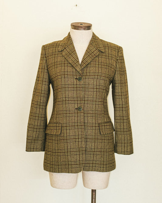 Pistachio Plaid Blazer