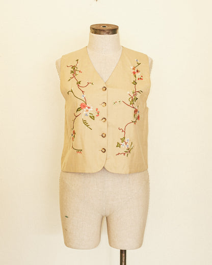 Embroidered Vine Vest