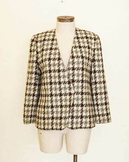 Mocha Houndstooth Jacket