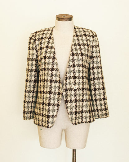 Mocha Houndstooth Jacket