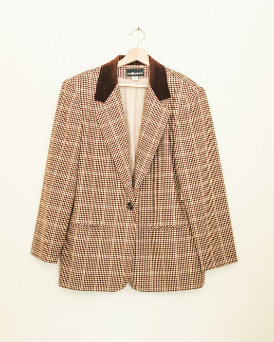 Mixed Houndstooth Blazer
