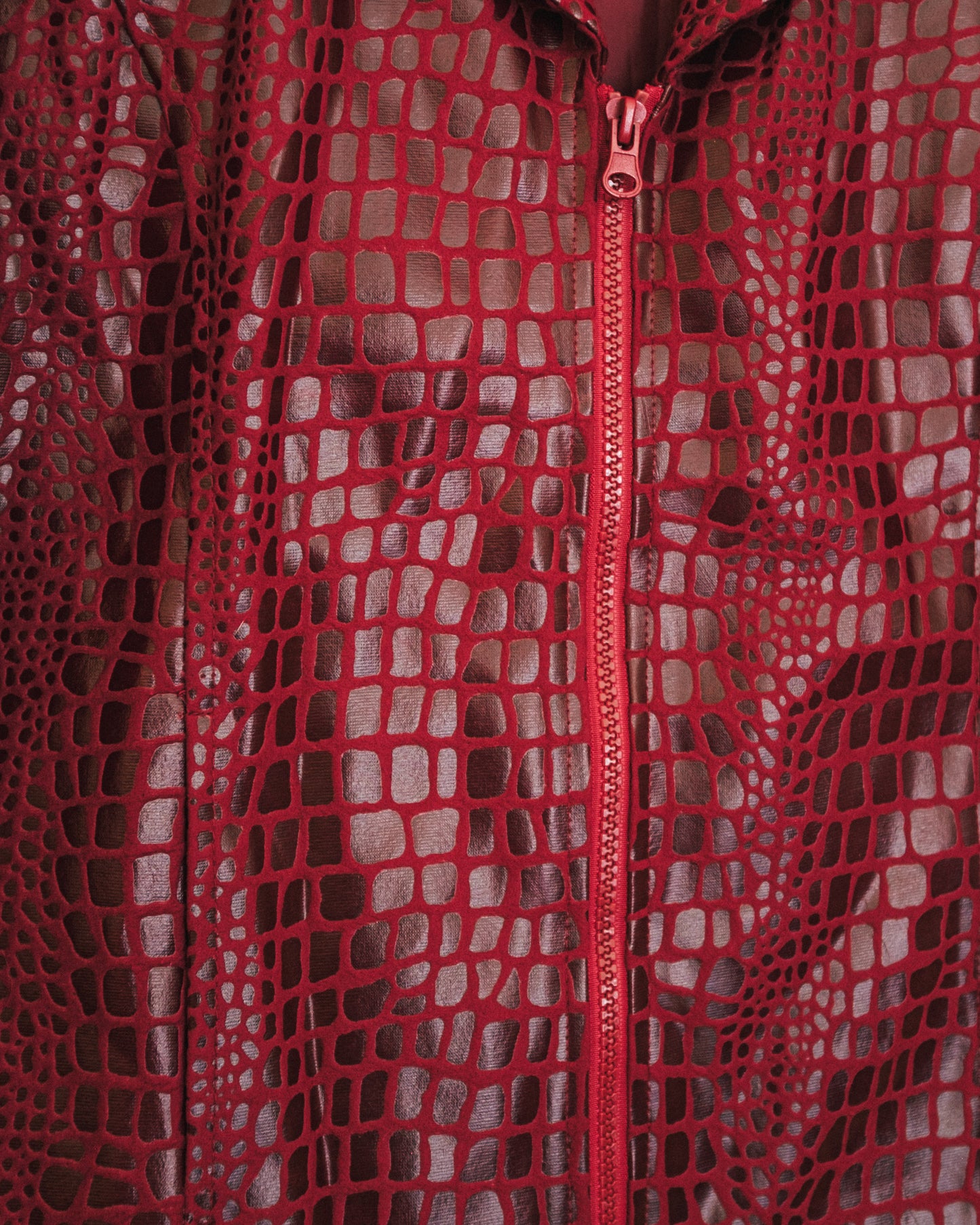 Burgundy Croc Jacket