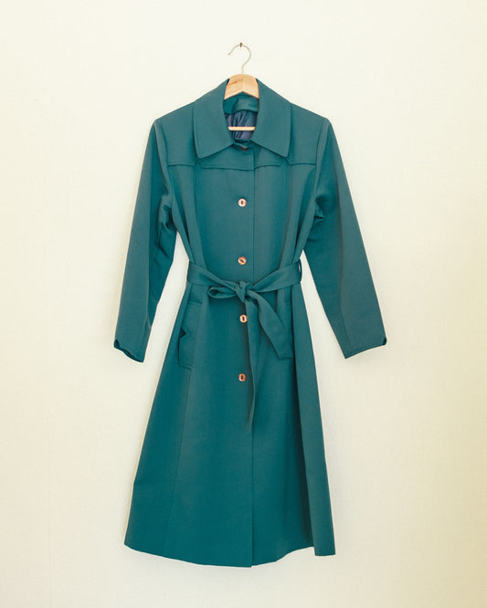 Teal Trench Coat