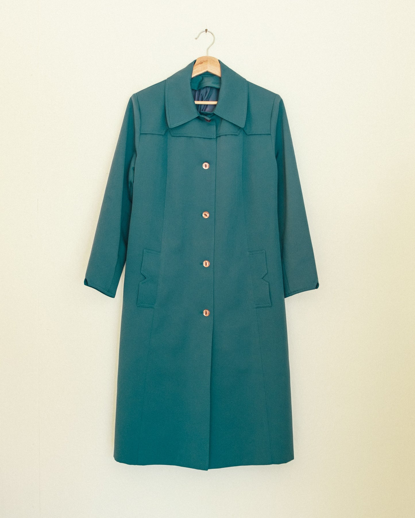 Teal Trench Coat