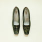 Olive Patent Block Heels 8.5
