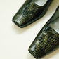 Olive Patent Block Heels 8.5