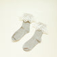 Lace Trimmed Socks - Gray